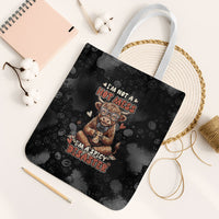 Hot Mess Highland Cow Tote Bag Funny Cute Coffee Lover - Im A Spicy Disaster
