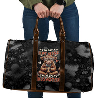 Hot Mess Highland Cow Travel Bag Funny Cute Coffee Lover - Im A Spicy Disaster