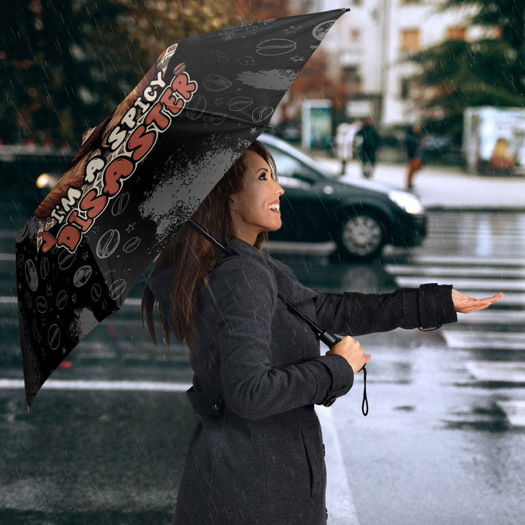 Hot Mess Highland Cow Umbrella Funny Cute Coffee Lover - Im A Spicy Disaster
