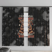 Hot Mess Highland Cow Window Curtain Funny Cute Coffee Lover - Im A Spicy Disaster