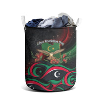 Libya Revolution Day Laundry Basket Flying Eagle Libyan Coat Of Arms Map - Land Of Resilience And Pride