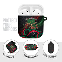 Libya Revolution Day AirPods Case Flying Eagle Libyan Coat Of Arms Map - Land Of Resilience And Pride