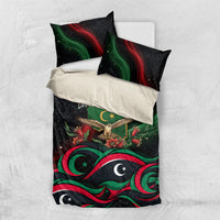 Libya Revolution Day Bedding Set Flying Eagle Libyan Coat Of Arms Map - Land Of Resilience And Pride