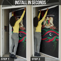 Libya Revolution Day Door Cover Flying Eagle Libyan Coat Of Arms Map - Land Of Resilience And Pride