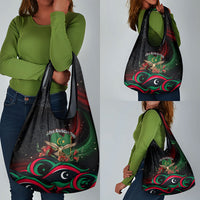 Libya Revolution Day Grocery Bag Flying Eagle Libyan Coat Of Arms Map - Land Of Resilience And Pride
