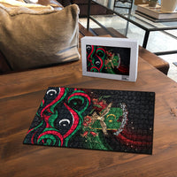 Libya Revolution Day Puzzle Flying Eagle Libyan Coat Of Arms Map - Land Of Resilience And Pride