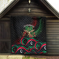 Libya Revolution Day Quilt Flying Eagle Libyan Coat Of Arms Map - Land Of Resilience And Pride
