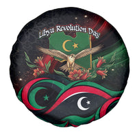 Libya Revolution Day Spare Tire Cover Flying Eagle Libyan Coat Of Arms Map - Land Of Resilience And Pride