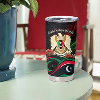 Libya Revolution Day Tumbler Cup Flying Eagle Libyan Coat Of Arms Map - Land Of Resilience And Pride