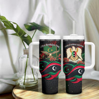 Libya Revolution Day Tumbler With Handle Flying Eagle Libyan Coat Of Arms Map - Land Of Resilience And Pride