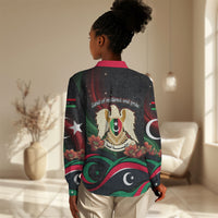 Libya Revolution Day Women Casual Shirt Flying Eagle Libyan Coat Of Arms Map - Land Of Resilience And Pride
