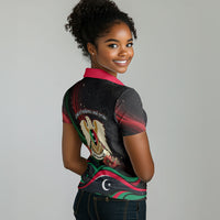 Libya Revolution Day Women Polo Shirt Flying Eagle Libyan Coat Of Arms Map - Land Of Resilience And Pride