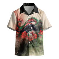 Libya Revolution Day Kid Hawaiian Shirt Libyan National Pride Watercolor Flag Waves Floral