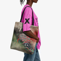 Libya Revolution Day Tote Bag Libyan National Pride Watercolor Flag Waves Floral