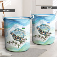 Uzbekistan Independence Day Laundry Basket Honor The Legacy Flying Eagle Plants National Emblem