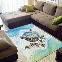 Uzbekistan Independence Day Area Rug Honor The Legacy Flying Eagle Plants National Emblem