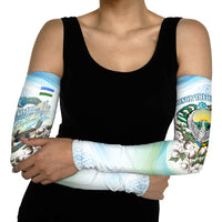 Uzbekistan Independence Day Arm Sleeves Honor The Legacy Flying Eagle Plants National Emblem