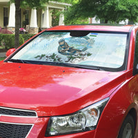 Uzbekistan Independence Day Auto Sun Shade Honor The Legacy Flying Eagle Plants National Emblem