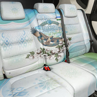 Uzbekistan Independence Day Back Car Seat Cover Honor The Legacy Flying Eagle Plants National Emblem