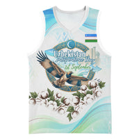 Uzbekistan Independence Day Basketball Jersey Honor The Legacy Flying Eagle Plants National Emblem