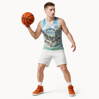 Uzbekistan Independence Day Basketball Jersey Honor The Legacy Flying Eagle Plants National Emblem