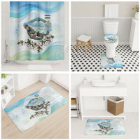 Uzbekistan Independence Day Bathroom Set Honor The Legacy Flying Eagle Plants National Emblem