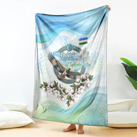 Uzbekistan Independence Day Blanket Honor The Legacy Flying Eagle Plants National Emblem