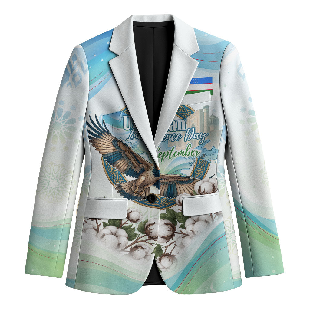 Uzbekistan Independence Day Blazer Honor The Legacy Flying Eagle Plants National Emblem