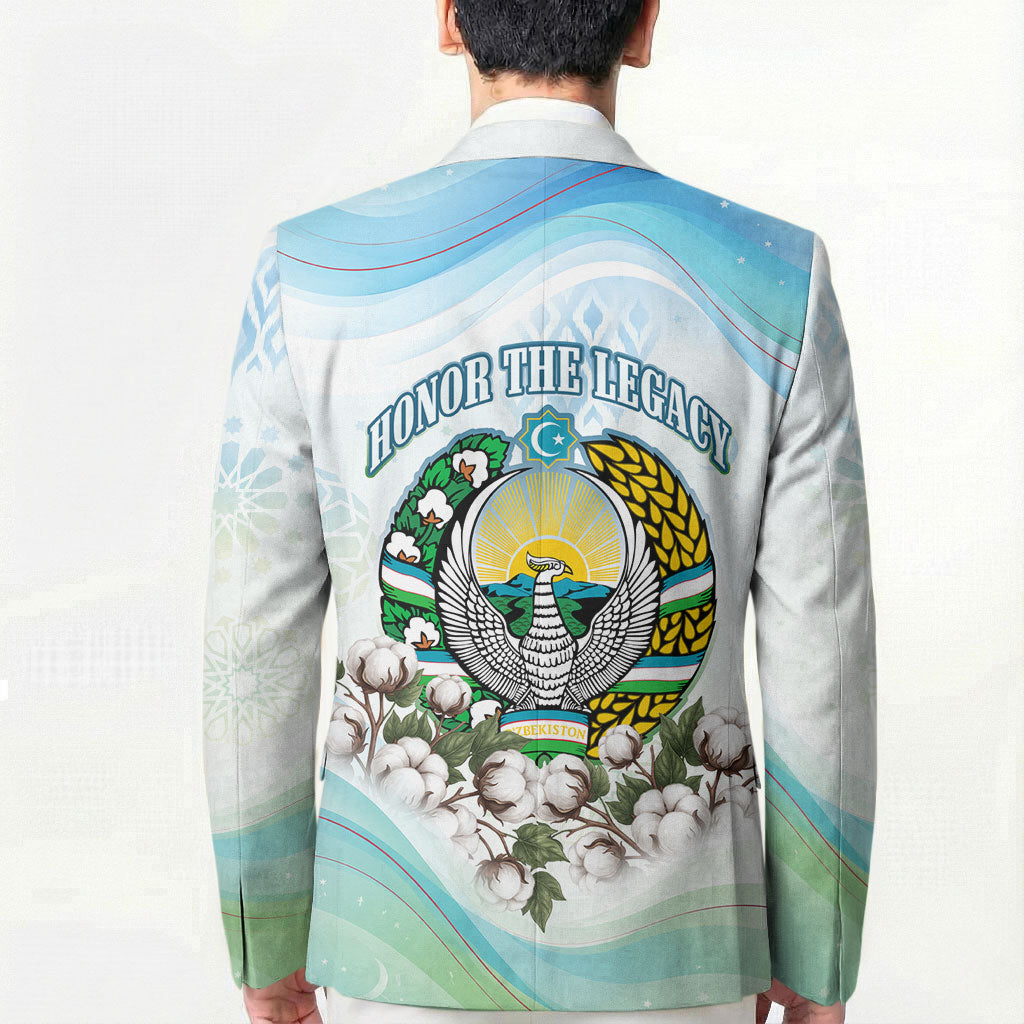 Uzbekistan Independence Day Blazer Honor The Legacy Flying Eagle Plants National Emblem