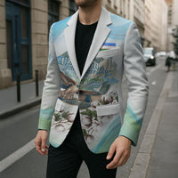 Uzbekistan Independence Day Blazer Honor The Legacy Flying Eagle Plants National Emblem