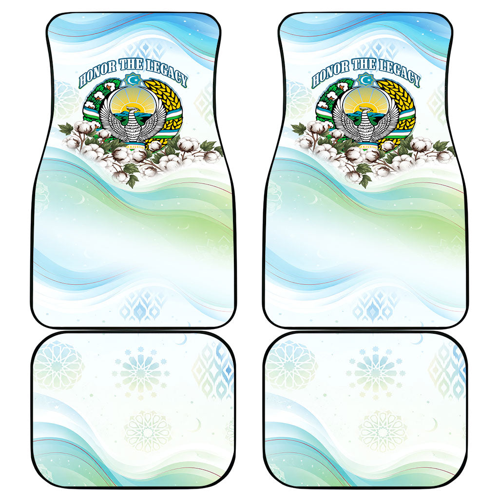 Uzbekistan Independence Day Car Mats Honor The Legacy Flying Eagle Plants National Emblem