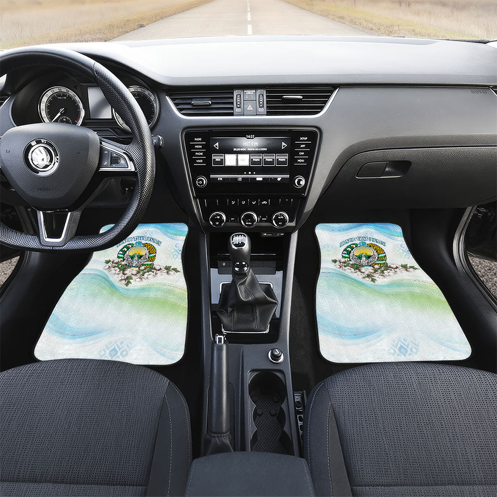 Uzbekistan Independence Day Car Mats Honor The Legacy Flying Eagle Plants National Emblem