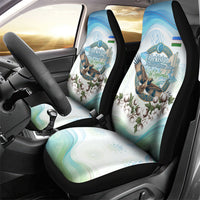Uzbekistan Independence Day Car Seat Cover Honor The Legacy Flying Eagle Plants National Emblem