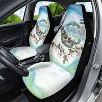 Uzbekistan Independence Day Car Seat Cover Honor The Legacy Flying Eagle Plants National Emblem