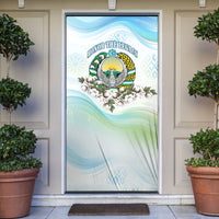 Uzbekistan Independence Day Door Cover Honor The Legacy Flying Eagle Plants National Emblem