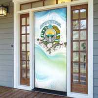 Uzbekistan Independence Day Door Cover Honor The Legacy Flying Eagle Plants National Emblem