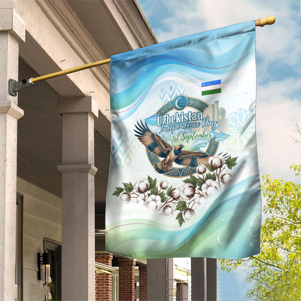 Uzbekistan Independence Day Garden Flag Honor The Legacy Flying Eagle Plants National Emblem