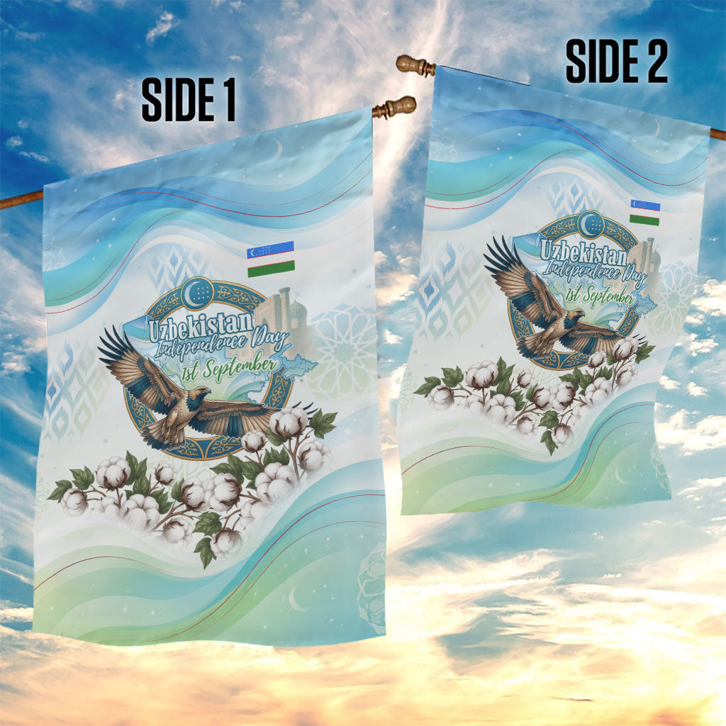 Uzbekistan Independence Day Garden Flag Honor The Legacy Flying Eagle Plants National Emblem