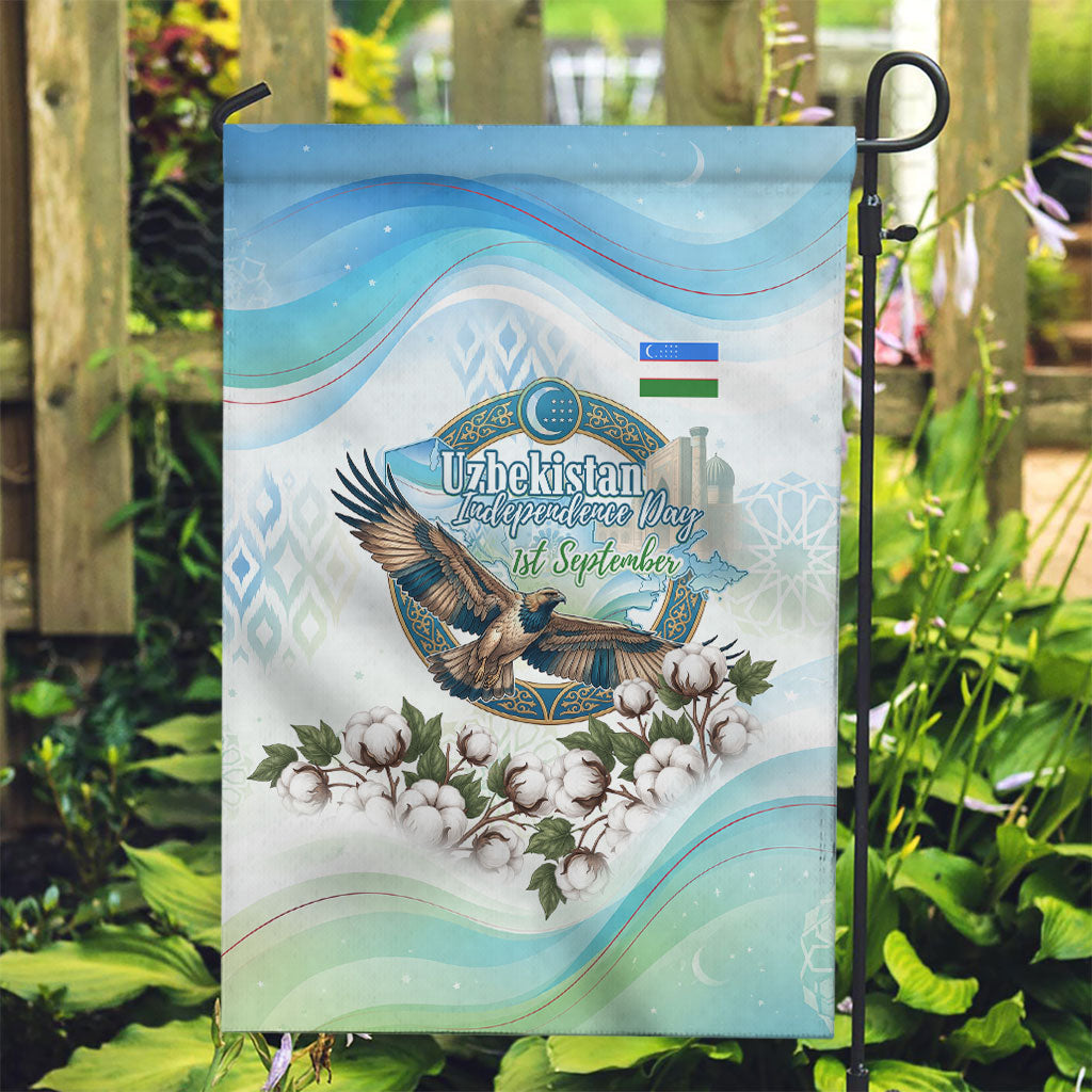 Uzbekistan Independence Day Garden Flag Honor The Legacy Flying Eagle Plants National Emblem
