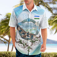 Uzbekistan Independence Day Hawaiian Shirt Honor The Legacy Flying Eagle Plants National Emblem