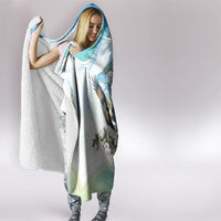 Uzbekistan Independence Day Hooded Blanket Honor The Legacy Flying Eagle Plants National Emblem