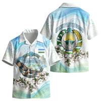 Uzbekistan Independence Day Kid Hawaiian Shirt Honor The Legacy Flying Eagle Plants National Emblem