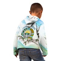 Uzbekistan Independence Day Kid Hoodie Honor The Legacy Flying Eagle Plants National Emblem