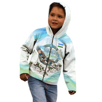Uzbekistan Independence Day Kid Hoodie Honor The Legacy Flying Eagle Plants National Emblem