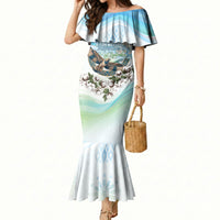 Uzbekistan Independence Day Mermaid Dress Honor The Legacy Flying Eagle Plants National Emblem