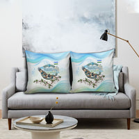 Uzbekistan Independence Day Pillow Cover Honor The Legacy Flying Eagle Plants National Emblem