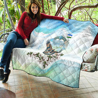 Uzbekistan Independence Day Quilt Honor The Legacy Flying Eagle Plants National Emblem