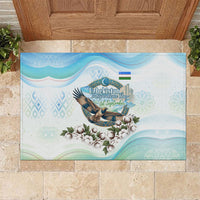Uzbekistan Independence Day Rubber Doormat Honor The Legacy Flying Eagle Plants National Emblem