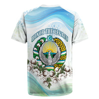 Uzbekistan Independence Day Rugby Jersey Honor The Legacy Flying Eagle Plants National Emblem