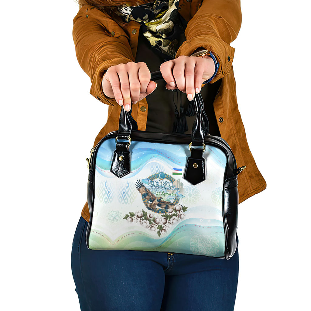 Uzbekistan Independence Day Shoulder Handbag Honor The Legacy Flying Eagle Plants National Emblem